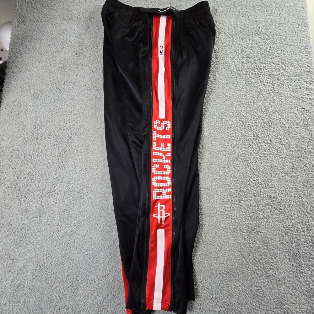 NBA Houston Rockets‎ Warm Up Joggers Track Pants Mens Large Zipway Full Leg Zip - Picture 11 of 15